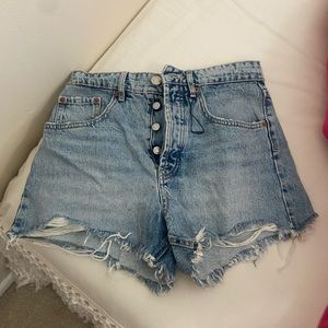 Zara high waisted denim shorts